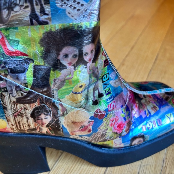 Steve Madden Multicolor Graphic Heeled Boots - Picture 5 of 6